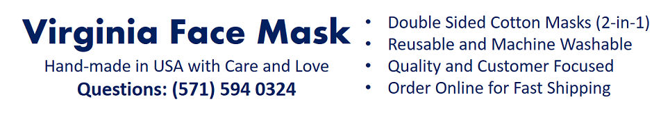 Virginia USA tailored hand made face masks